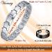 Vicmag Magnetic Bracelet for Men Titanium Steel with Ultra Strength Magnets - Single-Row Silver | Adjustable with Tool & Gift Box - Buy Online on GoSupps.com