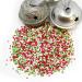 Christmas Red, Green, and White Mix Cake Topper Sprinkles - 30g Edible Festive Decorations for Xmas Party Cakes - Buy Online on GoSupps.com