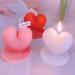 Heart Shape Scented Candle 120GRomantic Standing Love Soy Wax Aroma Decorative Candle for Valentine's Day Wedding Birthday Gift Prefect for Meditation Stress Relief Mood Boosting (Pink)