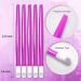 Laza 100 Pcs Plastic Handle Cuticle Pusher Nail Cleaner Manicure Tools - Purple, Men and Women - 100 Count Pack - Buy Online on GoSupps.com