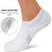 Amutost Women's Athletic No Show Socks 5-6 Pairs 8-10 Grey White Black - Cushioned Ankle Footies Low Cut Socks - Buy Online on GoSupps.com