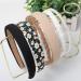 6PK Assorted Non Slip Headbands for Women and Girls - Flower, Pearl, Twisted Designs in Black and White Solid Colors - Buy Online on GoSupps.com