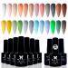 Warm girl uv nail polish set 27 pieces color gel for gel nails soac off gel nail polish with base glossy matt top coat uv shellac nail polish for nail design