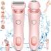 Livora Electric Razor Livora Razor Silk Glide Pro Epilator Painless for Home 2 in 1 Electric Shaver Razors for Women Bikini Trimmer for Pubic Hair Wet & Dry (Pink)