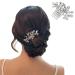 Crystal Bride Wedding Hair Comb Hair Accessories with Bridal Rhinestone Side Combs for Women and Girls