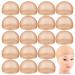 100 Pieces Wig Cap Elastic Medium Nylon Stocking Caps Stretchy Stocking Wig Caps Secure Your Hair  Lightweight  Breathable (Skin)