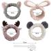 4 Pieces Of Plush Headbands With 4 Pieces Of Mask Sticks Daily Face Wash Supplies Soft And Elastic Headbands Coral Fleece Headbands Makeup Headbands Used In Hydrotherapy And Yoga. - Buy Online on GoSupps.com