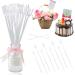 TKOnline 180 Pieces Plastic Floral Picks Transparent Fork Shape Flower Picks Card Holders for Cards  Photos  Floral Arrangement  Weddings  Parties  Home Decor(9.4 Inch and 12.2 Inch)