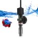 Silkwish mini aquarium heating 25W 4-20l small aquarium heating stick with suction cups and temperature stickers aquarium heater with constant temperature of 26 (power cable length 107cm)