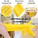 Waterproof Rubber Gloves - 4 Pairs of Reusable Cleaning Gloves for Dishwashing Kitchen Cleaning Working Painting Gardening in Blue Yellow Orange and Red colors(Large size) - Buy Online on GoSupps.com