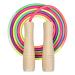 Donluhu premium jumping rope children 260cm adjustable rope jumping children with wooden handle and cotton rope fitness game and bone development ideal as a gift for boys and girls