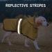 Dolitego Large Yellow Reflective Dog Raincoat with Hoodie - Waterproof Adjustable Dog Poncho for Dog Walking - Buy Online on GoSupps.com