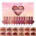 Kusslippe 12 Colors Liquid Lipstick Set  Matte Velvet Mini Lipstick Set  Long-Lasting Wear Non-Stick Cup Not Fade Waterproof  Pigmented Lip Makeup Gift Set for Girls and Women