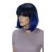 CAISHA Wig Bob Short Hair Cosplay Theater Show Heat Resistant Synthetic Straight Blue Mix SH032q blue mix #1T3500D SH032q
