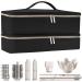 Hair Dryer Storage Box - Double-Layer Travel Carrying Case | Stylish Portable Water Resistant Storage Box Large Capacity Case for Hairdryer Styler Organizer - Buy Online on GoSupps.com