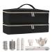 Hair Dryer Organizer Bag Double-Layer Hair Dryer Carrying Case - Stylish Portable Water Resistant Storage Box Large Capacity Case for Hairdryer Styler Organizer