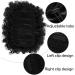 Synthetic Afro Puff Drawstring Ponytail | Short Kinky Curly Hair Bun Extension | 1B# Color | Large Size 90g | Updo Hairpiece Wig Clip in Bun Ponytail Extensions - Buy Online on GoSupps.com