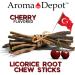 Aroma Depot Cherry Flavored Licorice Root Chew Sticks - 4 oz. for Oral Health 100% Pure Natural 6.5-7 inches Long Cherry 4 Ounce (Pack of 1) - Buy Online on GoSupps.com