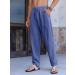 Men's Cotton Jogging Pants - Lightweight Summer Casual Beach Trousers with Pockets | Yoga Sports Pants - Size M Blue - Buy Online on GoSupps.com