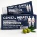 Pharmlitalia Genital Herpes Treatment - Genital Herpes Ointment for Men & Women - Cold Sore Treatment Soothes Genital Sores, Itching, Burning, Tingling & Irritation - Homeopathic Formula, 56g