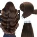 Yilite tape extensions real hair dark brown 35cm 20 pieces/pack 40g tape in extensions real hair invisible silky straight skin weft tape in naturally extensions (35cm #dark brown)