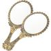 Beaupretty Vintage Handheld Mirror Set - Portable Cosmetic Barber Mirror for Salon Travel - 2pcs, Gold - Buy Online on GoSupps.com