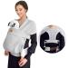vrbabies Ergonomic Baby Carrier for Newborns to Toddlers, Skin-Friendly and Soft Front Baby Carrier Wrap, Easy Breastfeeding, Lightweight and Breathable, Perfect Baby Shower Gifts (Striped Grey) striped gray