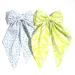 2pcs Hair Clips for Women With Long Tail  Hair Clips for Girls Bow Hair Clips for Thick Hair Floral Leaves Pattern Big Hair Clips  Bow knot Hair Clips Hairpins Hair Clips With Bow (Blue&Green)