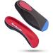Kelaide 3/4 Orthotic Inserts Plantar Fasciitis Insoles Neutral Arch Support Insoles for Flat Feet Metatarsalgia Morton's Neuroma Heel Pain Relief Orthotics for Heel Spurs Red Men 7-8 / Women 8-9