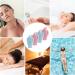 2 Pairs Exfoliating Gloves - Double Sided Bath Mitt for Dead Skin Removal - Shower Scrubber for Beauty Spa - Blue/Pink - Buy Online on GoSupps.com