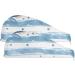 Super Absorbent Whale Striped Hair Towel 2 Pack - Quick Dry Hair Turbans for Women & Girls - Light Blue & White - Buy Online on GoSupps.com