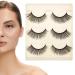 Baluue 3pair False Eyelashes 3D Faux Lashes Fluffy Volume Long Thick Lashes Handmade Natural False Eyelashes Faux Lashes Pack