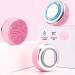 Waterproof Facial Cleansing Brush 2-in-1 Skin Rejuvenation Device Heated Face Massager for Skin Tightening Neck Face Lifting Firming Face Scrubber for Deep Cleaning Pores & Exfoliating Pink - Buy Online on GoSupps.com