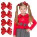 Sibba Red Bow Headband Clip Barrettes 5-Piece Set for Halloween Christmas Cosplay Party - Buy Online on GoSupps.com
