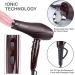 Xpoliman Professional Salon Hair Dryer - 2000 Watt AC Motor, Negative Ionic, 2 Speed 3 Heat Settings, Diffuser & Concentrator Comb - Brown/Purple - Buy Online on GoSupps.com
