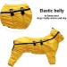 Minezi Hundred Coat - High Collar Waterproof Dog Raincoat Set with Reflective Strips & Zippers - Yellow XXL (Back Length: 51-54cm) - Perfect for All Dog Breeds - Buy Online on GoSupps.com