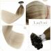 LAAVOO U Tips Extensions - Real Hair Balayage Brown & Light Brown Ombre #8/59 - Pre Bonded Keratin Extensions 50 Strands 35cm - Buy Online on GoSupps.com