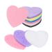uxcell 30 Count Compressed Facial Sponges Heart-Shaped Face Cleansing Sponges Pads for Daily Skincare Routines at Home Kitchen Travel Black/White/Blue/Purple/Pink/Yellow