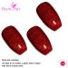 Bling Art False Nails - Red Gel Ballerina Coffin 24 Piece Set | Long Tips & Glue | Stylish Artificial Nails for Every Occasion - Buy Online on GoSupps.com