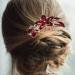 Crystal Bridal Wedding Hair Comb - Red Rhinestone Hair Accessory for Women | Elegant Bridal Hair Clip - Buy Online on GoSupps.com