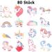 Catelves 80-Piece Unicorn Edible Cake & Cupcake Decorations | Perfect Unicorn Themed Party Supplies - Buy Online on GoSupps.com