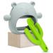 Petite Bee - Silicone Baby Teether Bear & Cactus Toy Never Drop Soothing Pacifier & Infant Chew Toy (2 Pack Green)