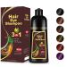 Natural Chestnut Brown Hair Color Shampoo for Dark Hair Instant Hair Dye Shampoo 3 in 1 for Men & Women Long Lasting Brown Hair Shampoo Brown Shampoo Colors in 10-15 Minutes(Natural Chestnut Brown)