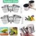 Taicols Stainless Steel Bird Food Bowls - 2-Piece Feed Cup Set with Clip for Parrots & Cage Dispensers - Buy Online on GoSupps.com