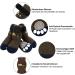 Petloft Anti-Slip Dog Socks - 4 Pieces Slide-Resistant Socks for Small & Medium Dogs Cats & Puppies - Adjustable Fastening Tape - Brown Paw (Large) - Buy Online on GoSupps.com