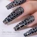 Burano Crackle Gel Nail Polish Set - Black Cracked Nail Polish + White Gel Nail Polish - Air Dry, UV/LED Lamp Required - Buy Online on GoSupps.com