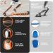 FEELLIFE FELLIFEN Insoles for Plantar Fasciitis - Gel Shoe Inserts for Arch Support - Black & Orange - Sizes 37-42 (24.5-27.4cm) - Perfect for Running & Orthopedic Comfort - Buy Online on GoSupps.com