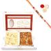 Ghasitaram Gifts Rakhi Gifts for Brothers Rakhi Sweets - Mysore Pak and Soan Papdi Hamper with Pearl Beads Rakhi Mysore Pak and Soan Papdi Hamper with Rakhi