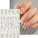 JMEOWIO 10 Sheets Flower Nail Art Stickers Decals Self-Adhesive Spring Summer Line Colorful Floral Nail Supplies Nail Art Design Decoration Accessories - Buy Online on GoSupps.com