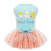 cyeollo Dog Easter Dress Cute Cartoon Bunny Eggs Holiday Easter Day Outfits Tulle Doggie Dresses Dog Clothes for Small Dogs Small 1# Happy Easter